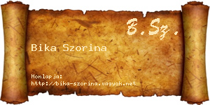 Bika Szorina névjegykártya